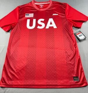 Mitre USA Soccer Jersey Men’s Small Red Performance Athletic Shirt NWT MSRP $45